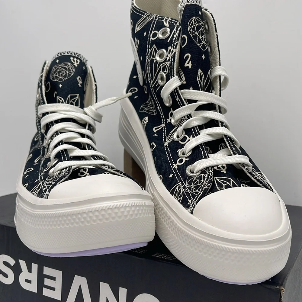 Converse WMNS CTAS MOVE HI
BLACK/NATURAL IVORY A03725C Platforms Sneakers - Picture 5 of 16